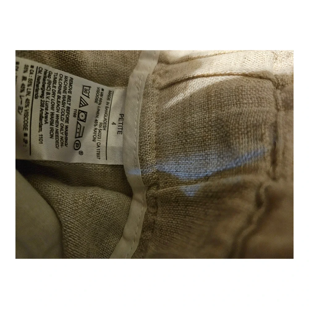 Banana Republic Outlet 4P Beige Wide Leg Belted Pants